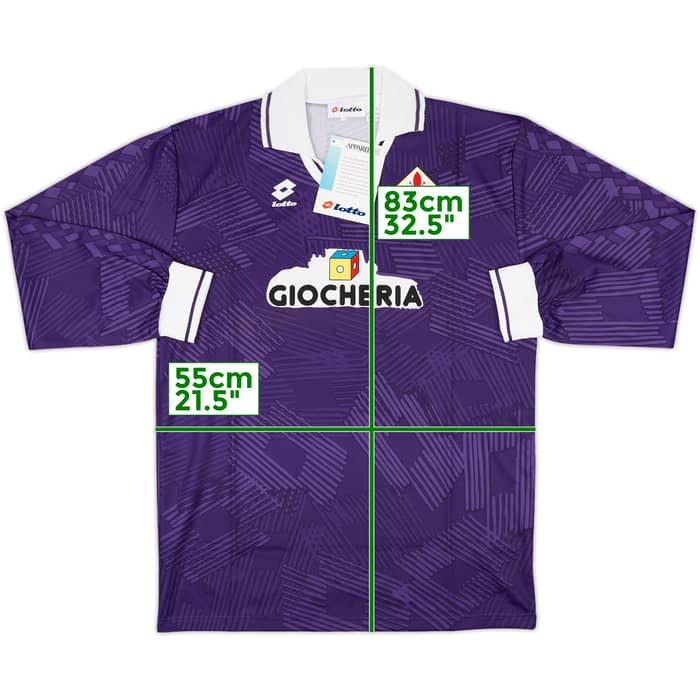 1991-92 Fiorentina Home L/S Shirt (XL)