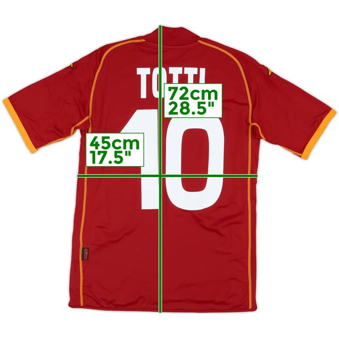 2008-09 Roma Home Shirt Totti #10 (XS)