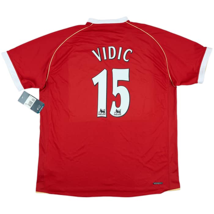 2006-07 Manchester United Home Shirt Vidic #15 (XXL)