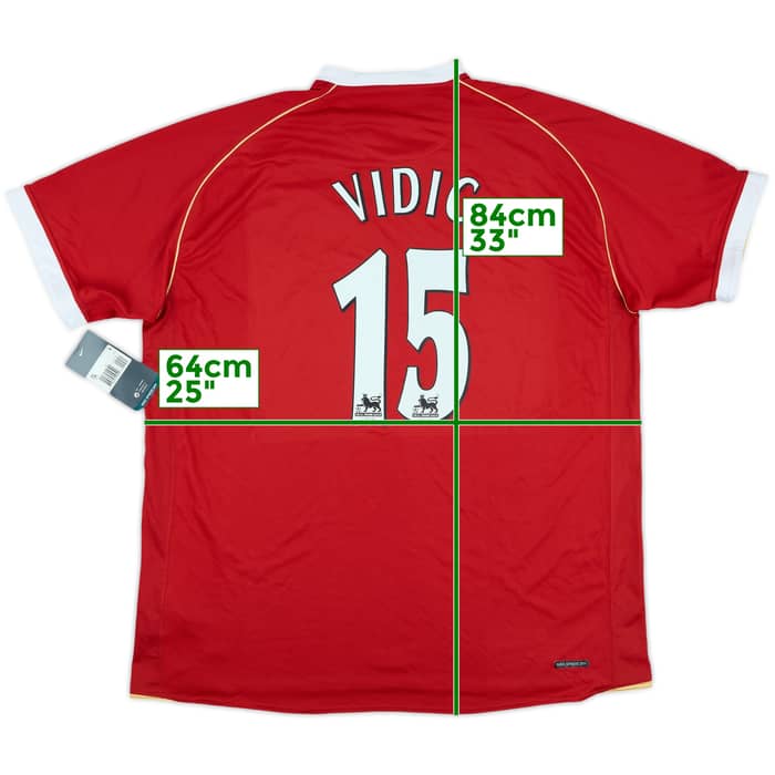 2006-07 Manchester United Home Shirt Vidic #15 (XXL)