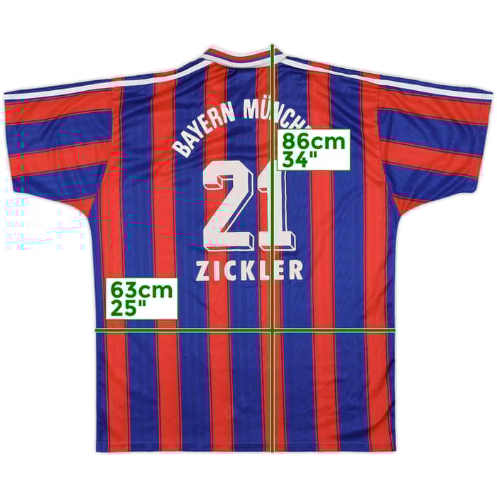 1995-97 Bayern Munich Home Shirt Zickler #21 - 5/10 - (XL)