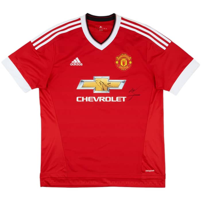 2015-16 Manchester United Signed Home Shirt Martial #9 - 8/10 - (L)