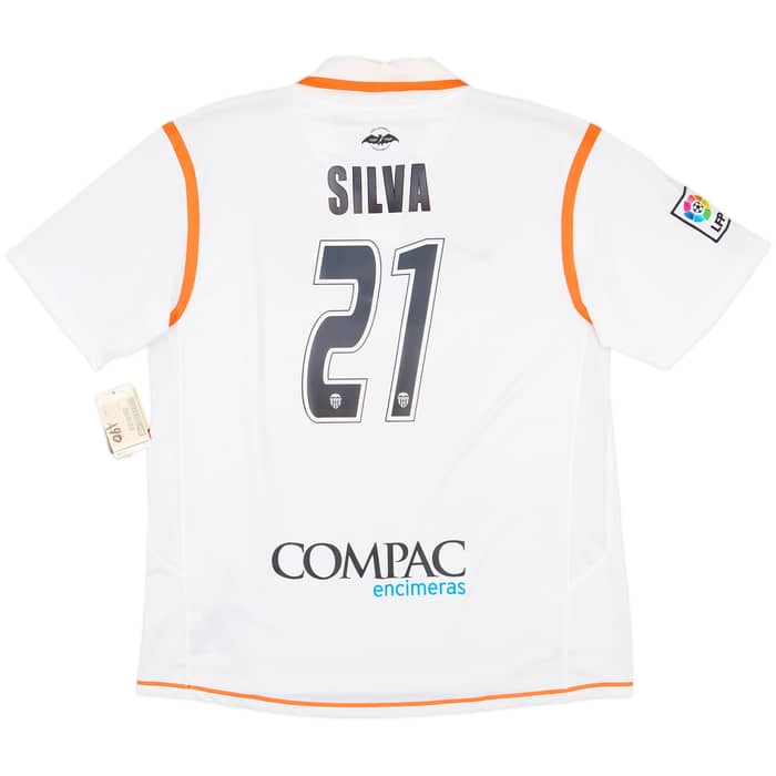 2007-08 Valencia Home Shirt Silva #21 (XXL)
