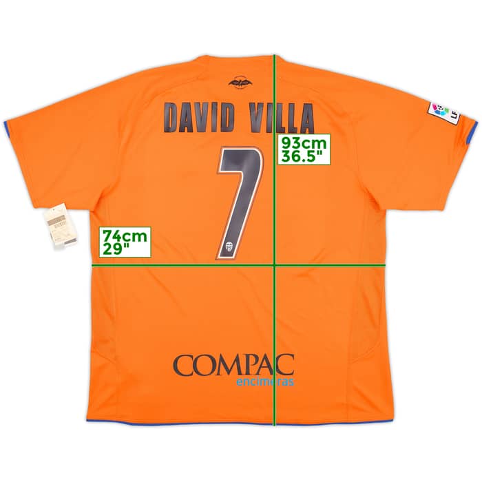 2007-08 Valencia Away Shirt David Villa #7 (XXL)