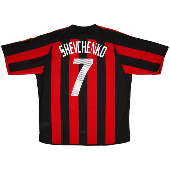 2003-04 AC Milan Home Shirt Shevchenko #7 (XL)