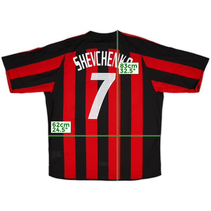 2003-04 AC Milan Home Shirt Shevchenko #7 (XL)