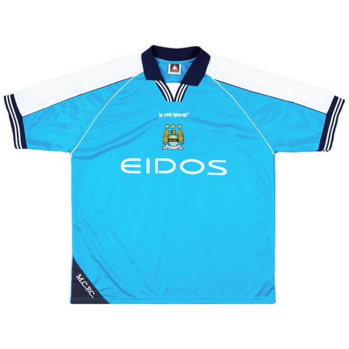 1999-01 Manchester City Home Shirt Goater #10 - 8/10 - (XL)