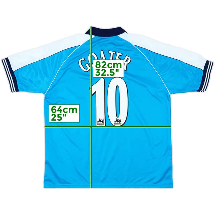 1999-01 Manchester City Home Shirt Goater #10 - 8/10 - (XL)