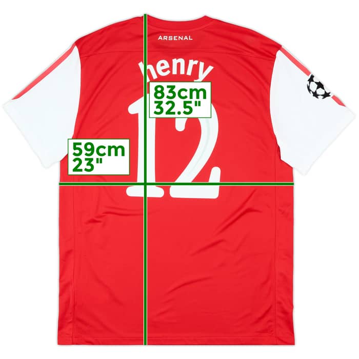 2011-12 Arsenal Home Shirt Henry #12 (XL)