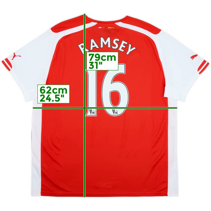 2014-15 Arsenal Home Shirt Ramsey #16 (XXL)