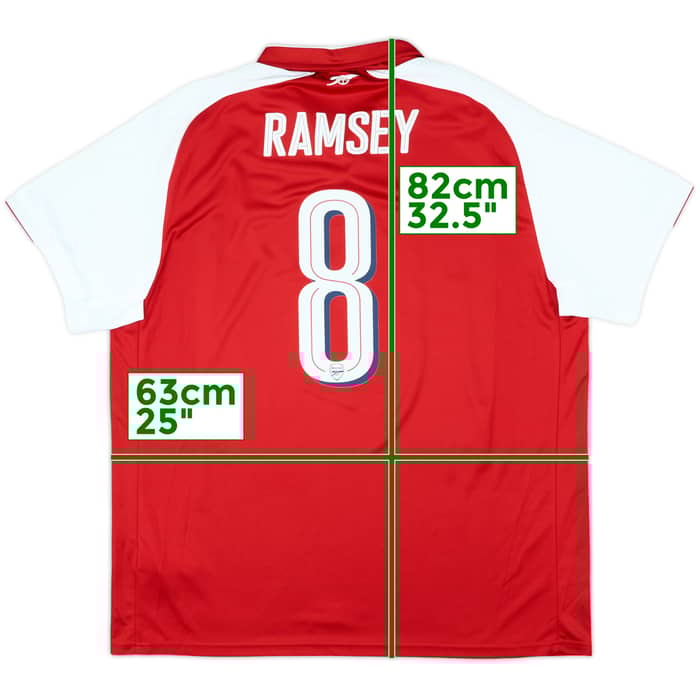 2017-18 Arsenal Home Shirt Ramsey #8 (XXL)