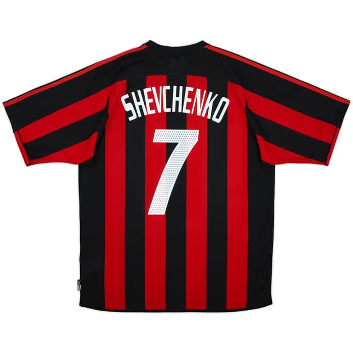 2003-04 AC Milan Home Shirt Shevchenko #7 (L)