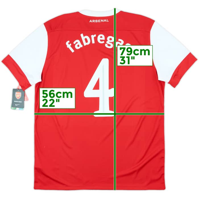2010-11 Arsenal Home Shirt Fabregas #4 (L)
