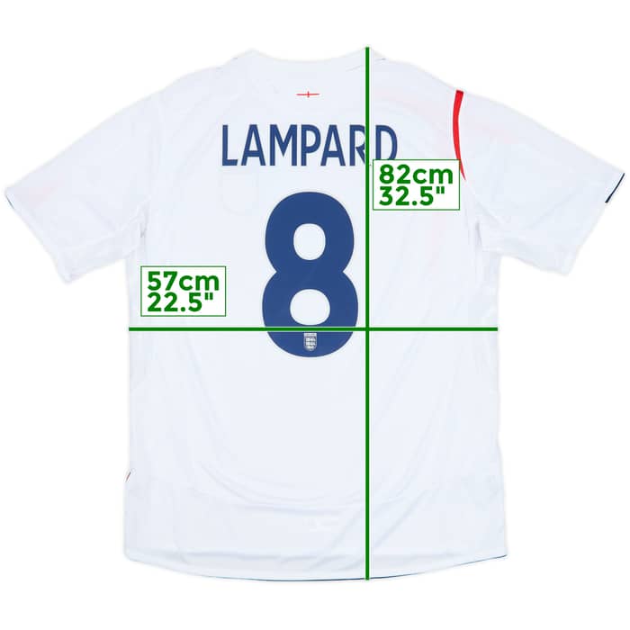 2005-07 England Home Shirt Lampard #8 (XL)