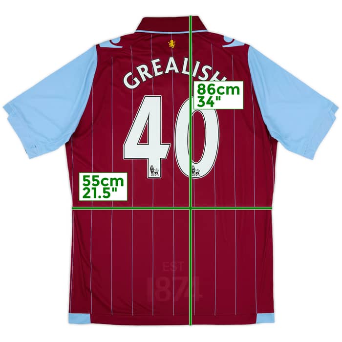 2014-15 Aston Villa Home Shirt Grealish #40 (XL)