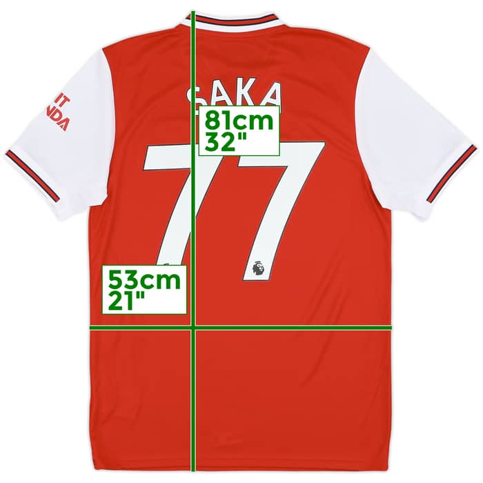 2019-20 Arsenal Home Shirt Saka #77 (M)