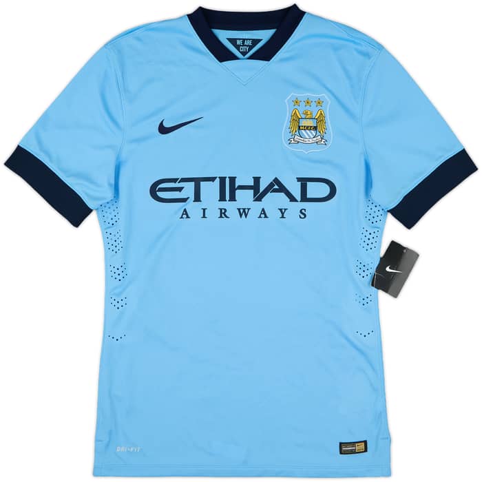 2014-15 Manchester City Authentic Home Shirt Kun Aguero #16 (M)