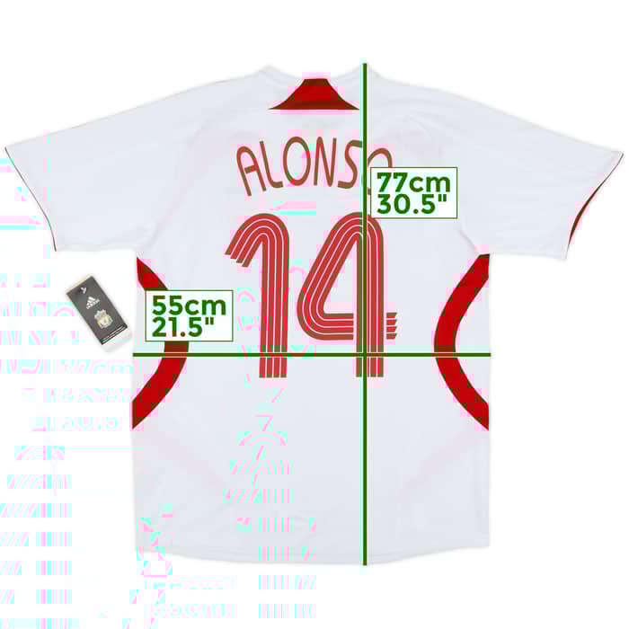 2007-08 Liverpool Away Shirt Alonso #14 (XL.Boys)