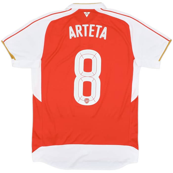 2015-16 Arsenal Home Shirt Arteta #8 (M)