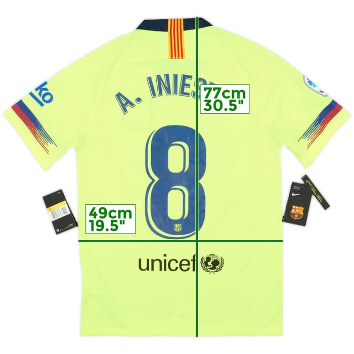 2018-19 Barcelona Away Shirt A.Iniesta #8 (S)