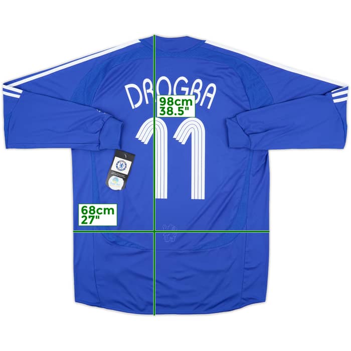 2006-08 Chelsea Player Issue Home L/S Shirt Drogba #11 (XL)