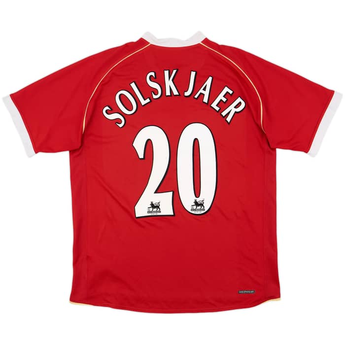 2006-07 Manchester United Home Shirt Solskjaer #20 - 5/10 - (L)