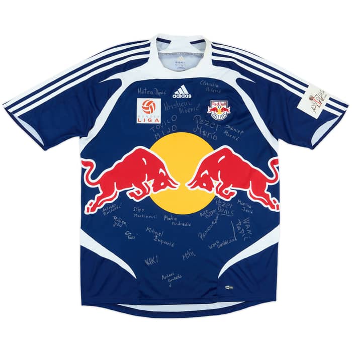 2008-09 Red Bull Salzburg Squad Signed Away Shirt Kovac #6 - 6/10 - (L)