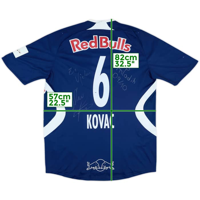 2008-09 Red Bull Salzburg Squad Signed Away Shirt Kovac #6 - 6/10 - (L)