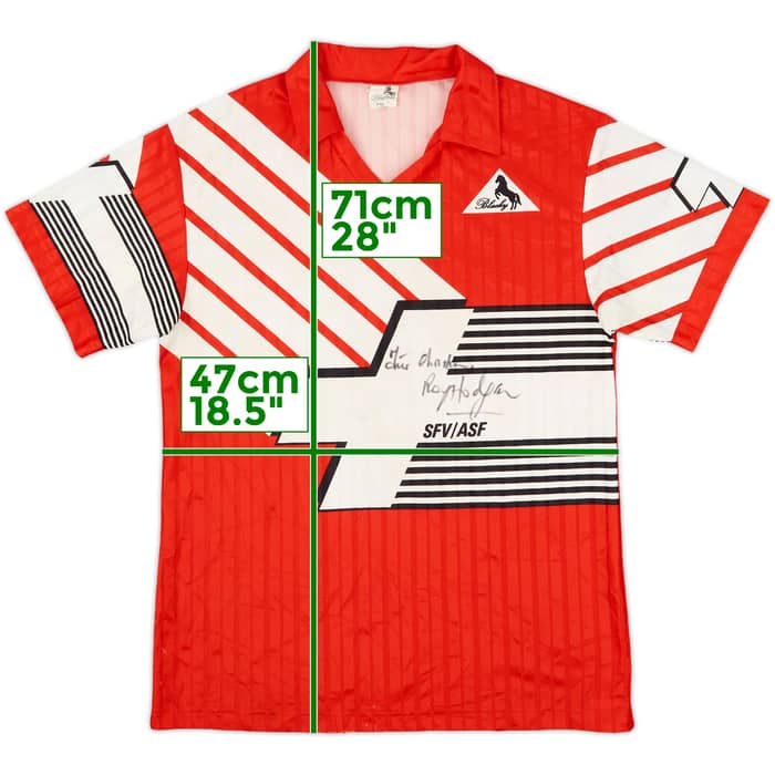 1990-92 Switzerland Signed Home Shirt - 6/10 - (S)