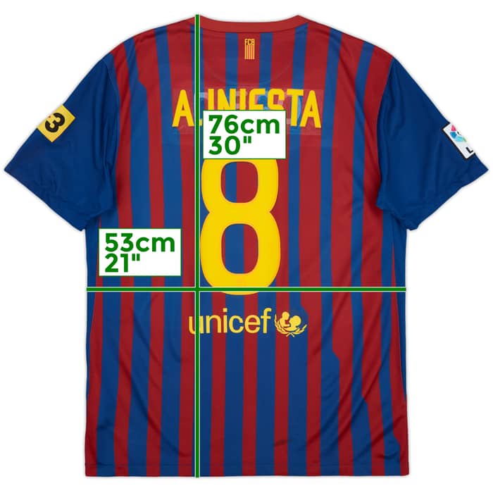 2011-12 Barcelona Home Shirt A.Iniesta #8 - 5/10 - (L)