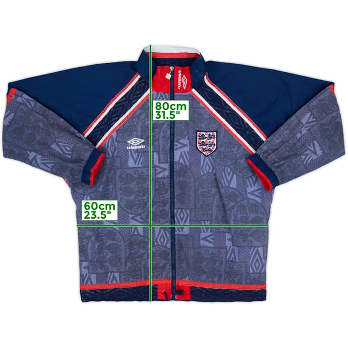 1994-96 England Umbro Track Jacket - 8/10 - (M)