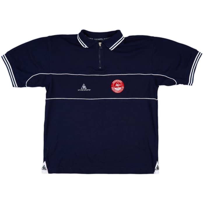 2001-02 Aberdeen Le Coq Sportif 1/4 Zip Polo Shirt - 9/10 - (M)