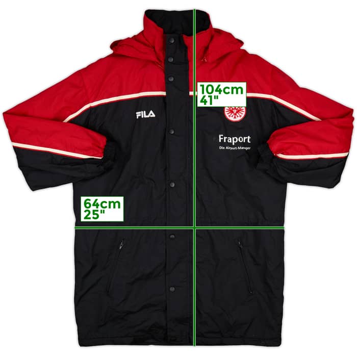 2001-02 Eintracht Frankfurt Player Issue Fila Padded Bench Coat - 7/10 - (XL)