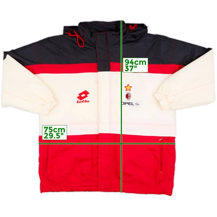1994-95 AC Milan Lotto Padded Bench Coat - 8/10 - (XL)