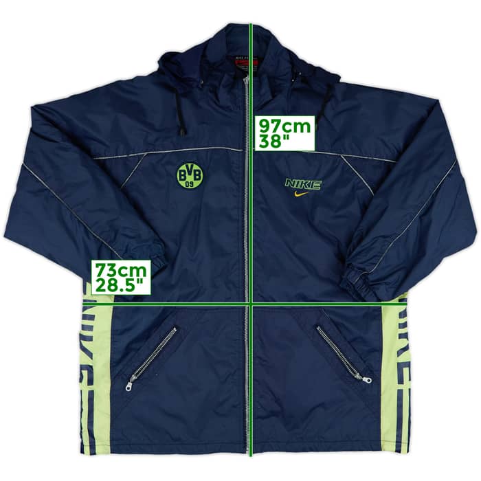 1995-96 Nike Template Padded Bench Coat (Borussia Dortmund) - 8/10 - (XXL)