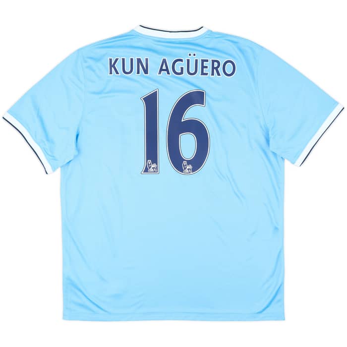 2013-14 Manchester City Home Shirt Kun Aguero #16 (XL)