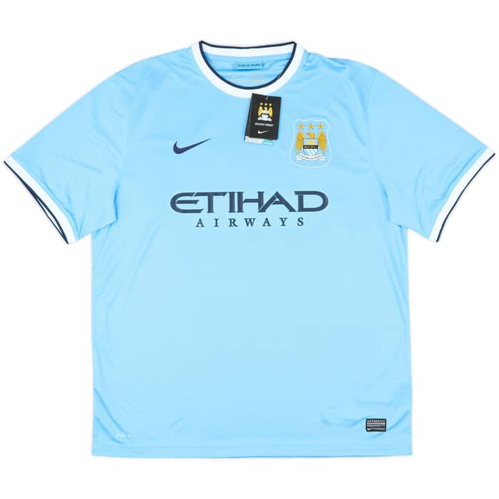 2013-14 Manchester City Home Shirt Kun Aguero #16 (XL)