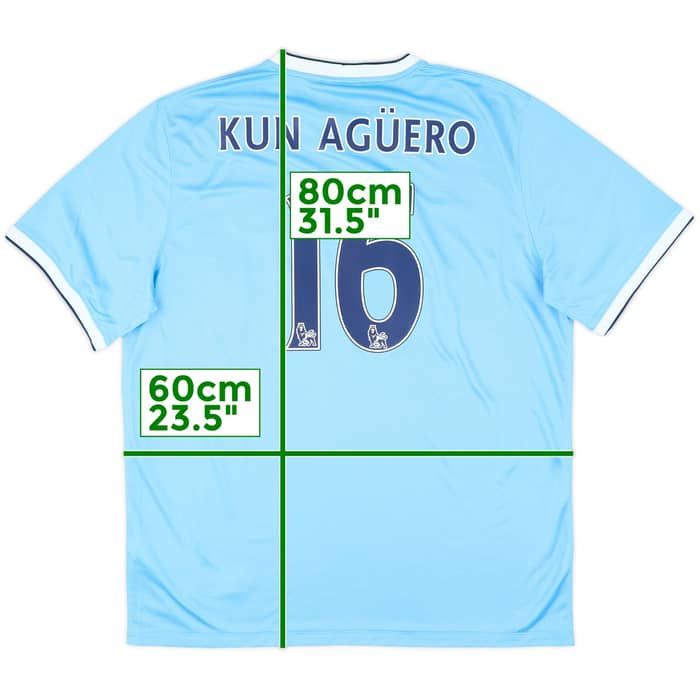 2013-14 Manchester City Home Shirt Kun Aguero #16 (XL)