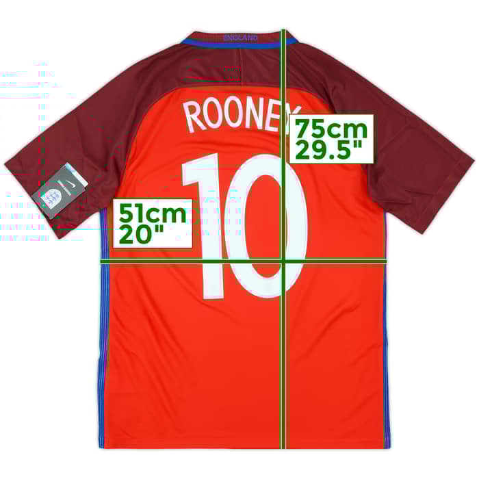 2016-17 England Away Shirt Rooney #10 (M)