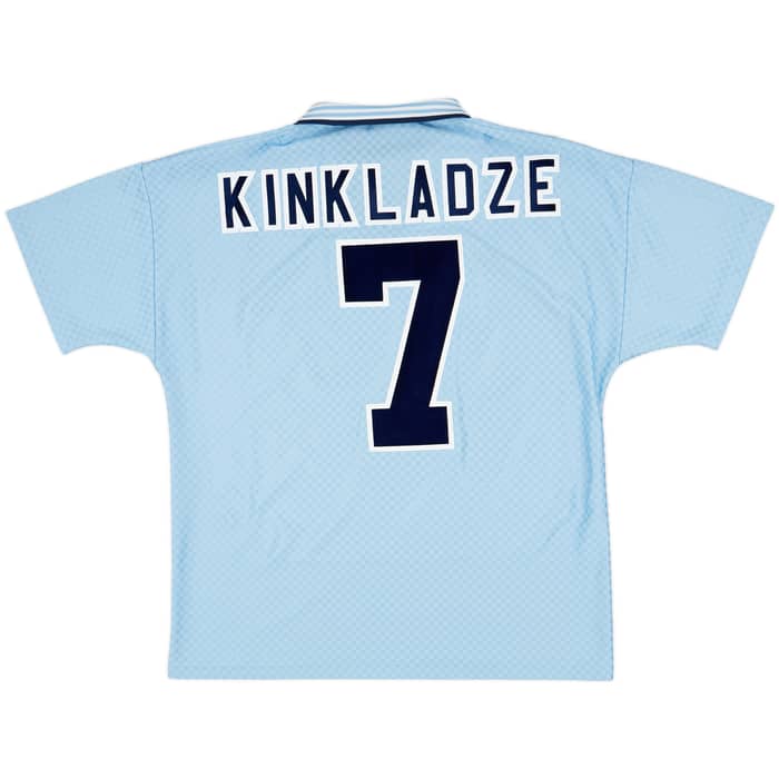 1995-97 Manchester City Home Shirt Kinkladze #7 - 7/10 - (L)