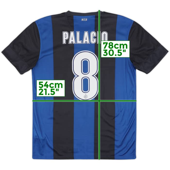2012-13 Inter Milan Home Shirt Palacio #8 - 7/10 - (M)