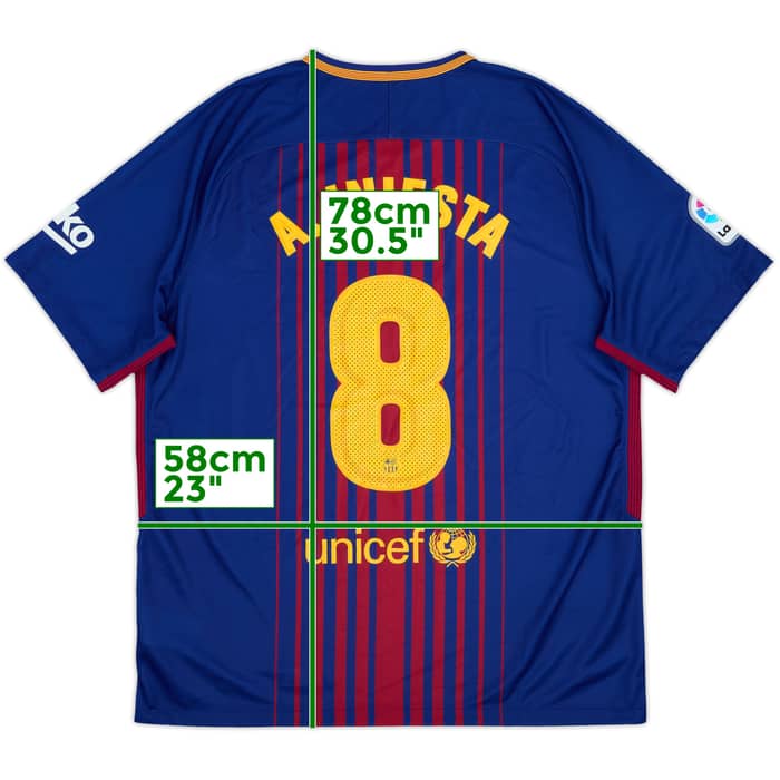 2017-18 Barcelona Home Shirt A.Iniesta #8 (XL)