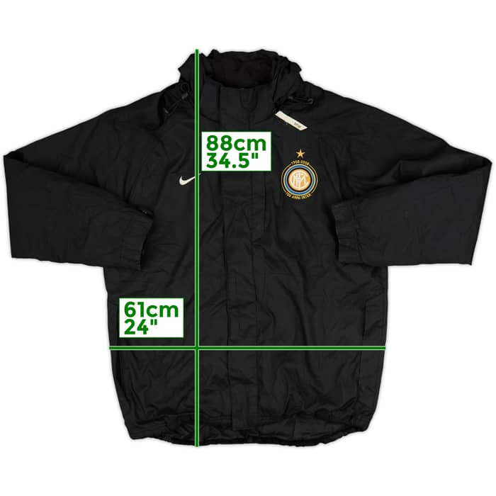 2007-08 Inter Milan Nike Abrigo de banquillo con capucha - 8/10 - (M)