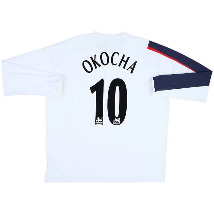 2005-07 Bolton Home L/S Shirt Okocha #10 - 7/10 - (XXL)