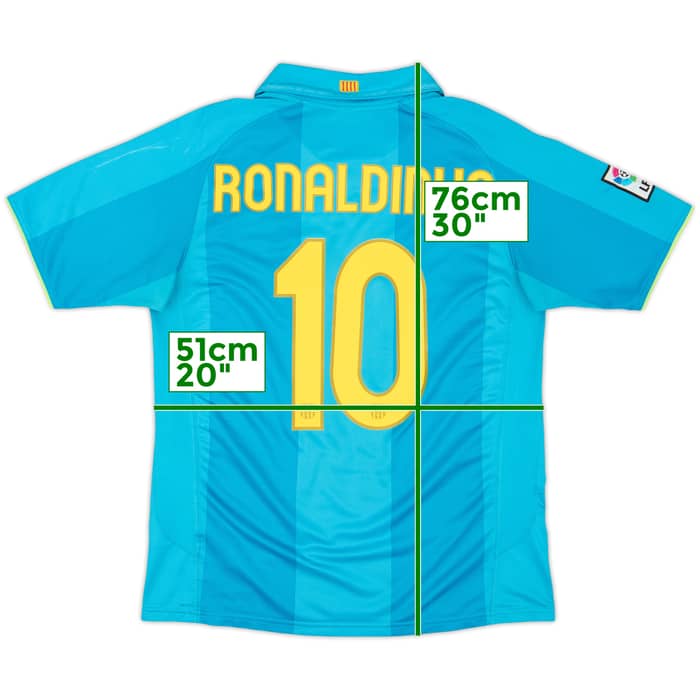 2007-09 Barcelona Away Shirt Ronaldinho #10 - 6/10 - (M)