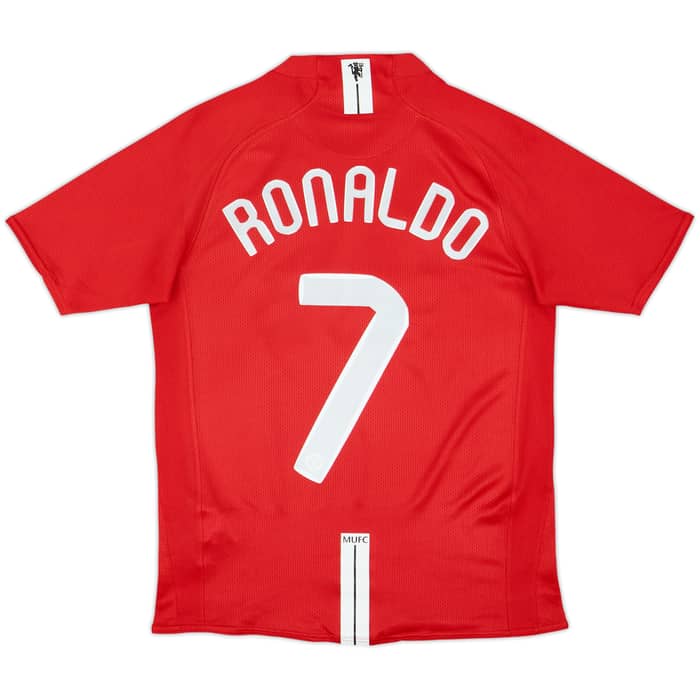 2007-09 Manchester United Home Shirt Ronaldo #7 - 8/10 - (XL.Boys)
