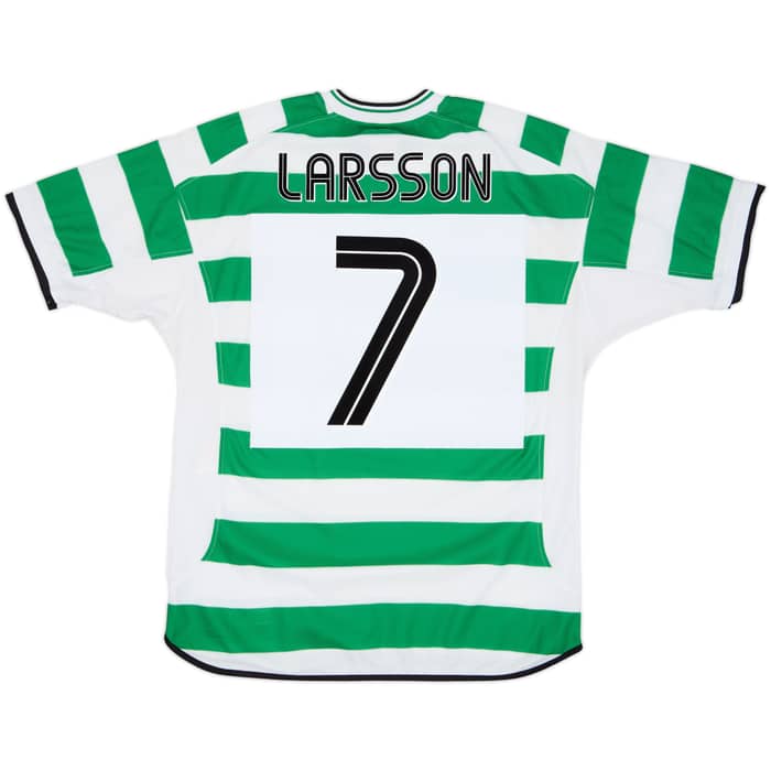 2001-03 Celtic Home Shirt Larsson #7 - 8/10 - (L)