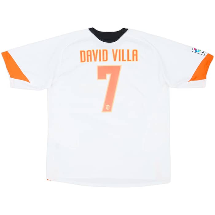 2005-06 Valencia Home Shirt David Villa #7 - 8/10 - (XXL)