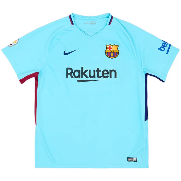 2017-18 Barcelona Away Shirt Suarez #9 - 7/10 - (XL)