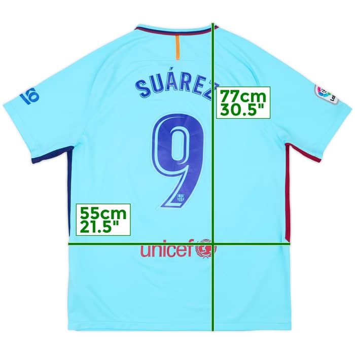 2017-18 Barcelona Away Shirt Suarez #9 - 7/10 - (XL)